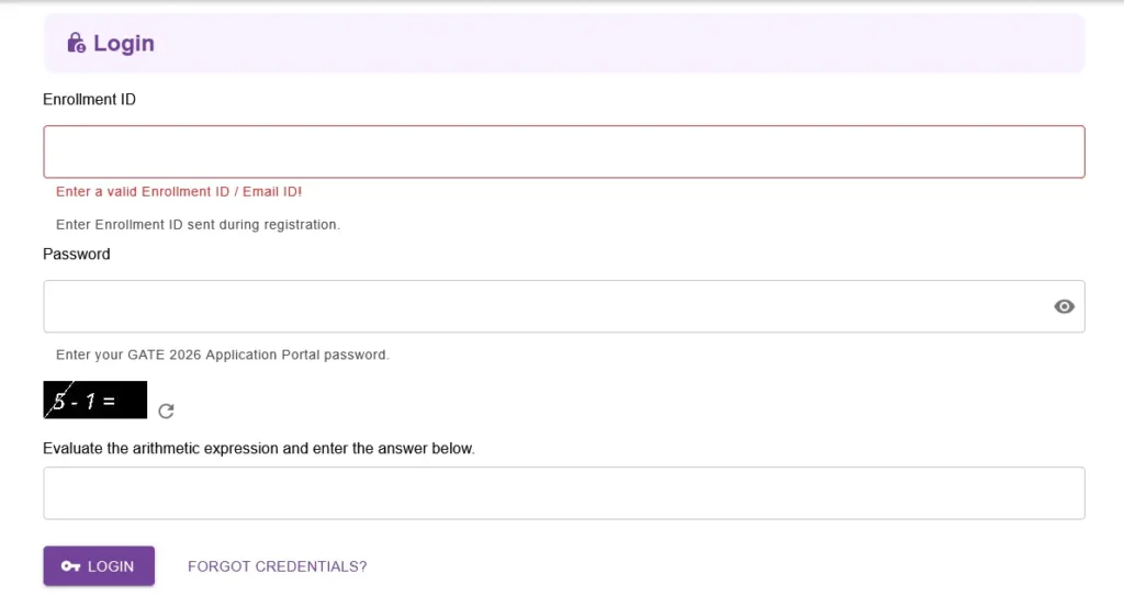 Gate admit card 2026